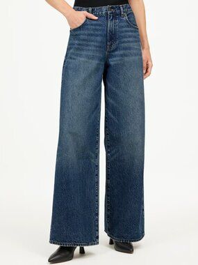 NWT Madewell Superwide-Leg Jeans Concho Wash 90s Wide Leg Denim Size 23